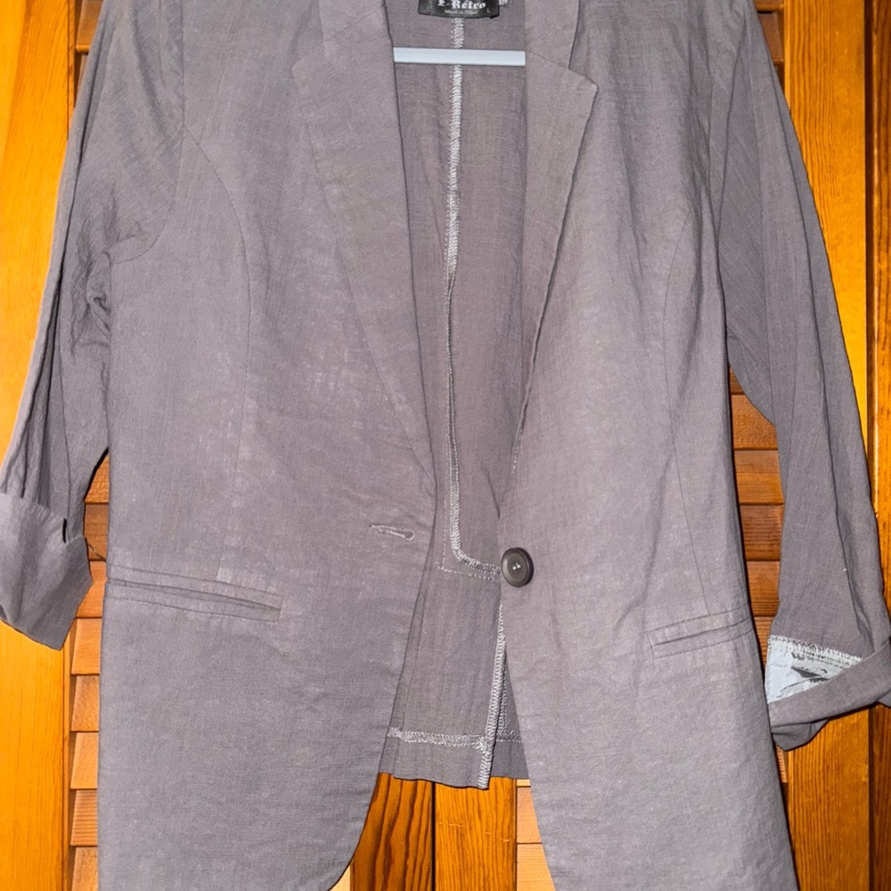 Eileen Fisher Gray Tailored Blazer